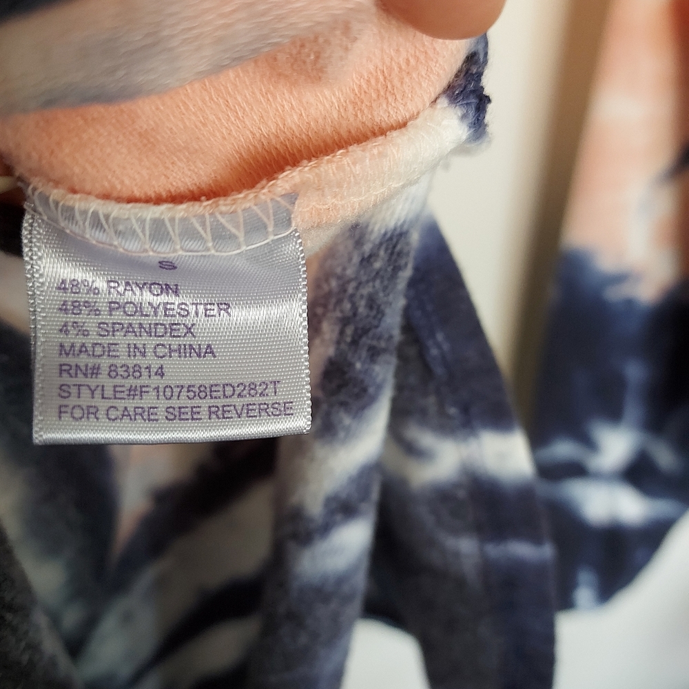 Small Tie Dye Sunset Sunrise Hoodie Te Verde - Picture 4 of 7